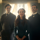 Enola Holmes (Millie Bobby Brown) poses with her detective brothers.